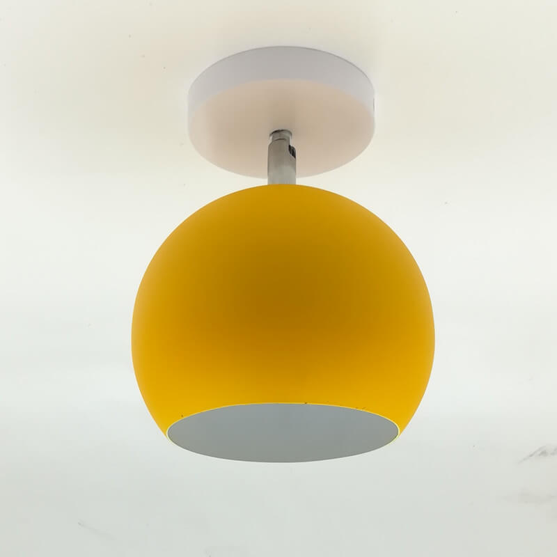 Nordic Macaron Dome 1-Light Semi-Flush Ceiling Light - Modern Minimalist Design