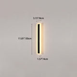 Modern Minimalist Long Rectangular LED Wall Sconce in Aluminum and Acrylic – Outdoor Garden Lighting