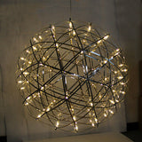 Sleek Modern Globe 12-Light LED Firework Pendant Light