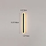 Modern Minimalist Long Rectangular LED Wall Sconce in Aluminum and Acrylic – Outdoor Garden Lighting