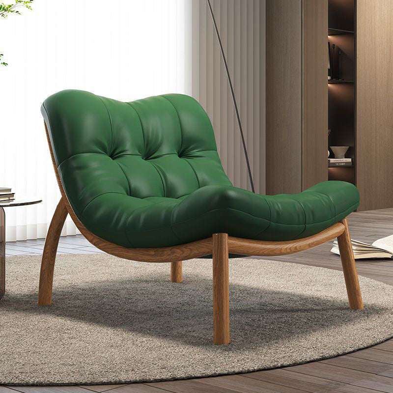 Chic Contemporary Scandinavian Rectangular Sofa - Upholstered in Faux Nappa Leather with a Carbon Steel Frame for Modern Living Rooms