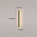 Modern Minimalist Long Rectangular LED Wall Sconce in Aluminum and Acrylic – Outdoor Garden Lighting