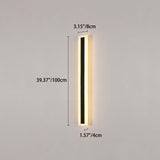 Modern Minimalist Long Rectangular LED Wall Sconce in Aluminum and Acrylic – Outdoor Garden Lighting