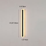 Modern Minimalist Long Rectangular LED Wall Sconce in Aluminum and Acrylic – Outdoor Garden Lighting