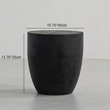 Traditional Japanese Wabi-Sabi Wood End Table with Geometric Design - Living Room Accent