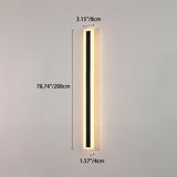 Modern Minimalist Long Rectangular LED Wall Sconce in Aluminum and Acrylic – Outdoor Garden Lighting
