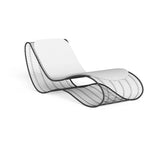 Modern Minimalist Curved Aluminum Alloy Garden Recliner Backrest with Fabric Sponge