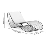 Modern Minimalist Curved Aluminum Alloy Garden Recliner Backrest with Fabric Sponge