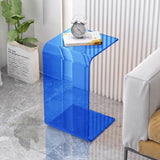 Sleek Modern Minimalist Rectangular Acrylic Side Table for Living Room