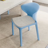 Contemporary Scandinavian PP Plastic Velvet Square Ergonomivally Design Stackable Dining Chair Backrest For Dining Room