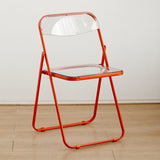 Modern Minimalist Rectangular PVC Iron Dining Chair Backrest Armless For Dining Room