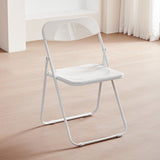 Modern Minimalist Rectangular PVC Iron Dining Chair Backrest Armless For Dining Room