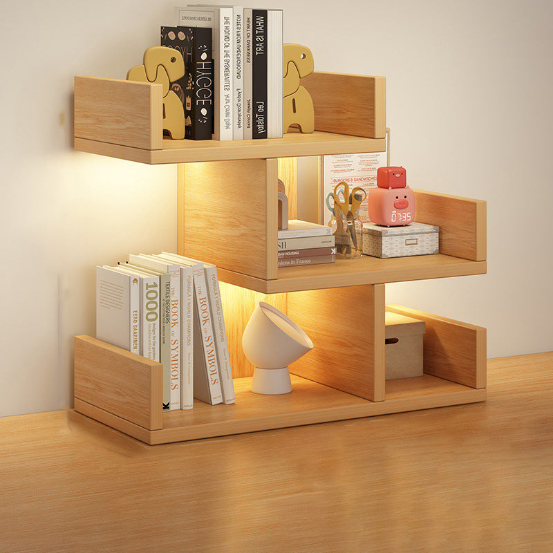 Sleek Modern Minimalist 3-Tier Rectangular MDF Bookshelf for Home Office