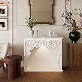 Traditional French-Style Square MDF Mantel Console Table for Living Room
