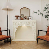 Traditional French-Style Square MDF Mantel Console Table for Living Room