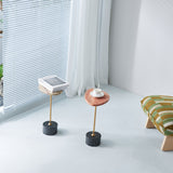 Japanese-Inspired Asymmetrical Oval Marble End Table – Living Room Accent Table