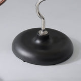 Artistic Round-Curved Stem End Table in Wood & Stainless Steel — Vintage Classic Living Room Accent