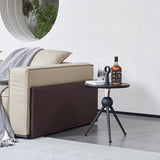 Stylish Round Solid Wood Tripod End Table with Acrylic Top - Creative Portable Accent Side Table for Living Room