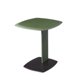Rounded Square Faux Saddle Leather End Table – Nordic-Style Accent Side Table for Living Room