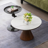 Sturdy Black Titanium Stainless Steel Sculptural Sphere Side Table – Geometric Industrial Round Coffee Table for Living Room
