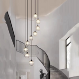 Timeless Vintage Crystal Staircase Chandelier - Elegant Lighting Statement