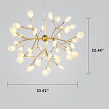 Modern Metal Branches LED Chandeliers - 27 or 36 Firefly Lights