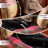 Abstract Watercolor Pattern Polyester Accent Chair with Birch Wood Frame – Creative, Modern Lounge Chair for Living Room