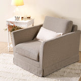Elegant Houndstooth Birch Wood Accent Chair – Scandinavian Lounge Chair for Living Room & Bedroom
