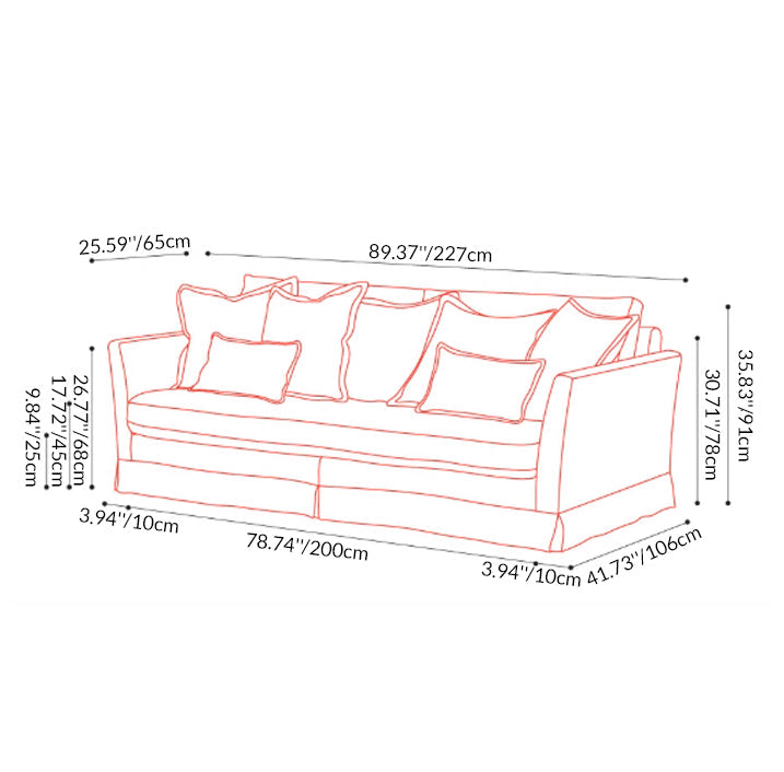 Birch Wood Sofa with Classic Houndstooth Pattern — Timeless Minimalist Elegance, 3/4 Seater for Living Room