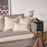 Birch Wood Sofa with Classic Houndstooth Pattern — Timeless Minimalist Elegance, 3/4 Seater for Living Room