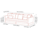 Birch Wood Sofa with Classic Houndstooth Pattern — Timeless Minimalist Elegance, 3/4 Seater for Living Room