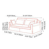 Bold Striped Polyester Upholstery Birch Wood Sofa - Vintage Soft-Touch Comfort, 3/4 Seater for Living Room