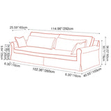 Bold Striped Polyester Upholstery Birch Wood Sofa - Vintage Soft-Touch Comfort, 3/4 Seater for Living Room