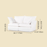 Pearl White Birch Wood Sofa — Modern Minimalist Pillow-Style Settee Bench for 2–3 Seats, Living Room Accent