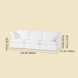 Pearl White Birch Wood Sofa — Modern Minimalist Pillow-Style Settee Bench for 2–3 Seats, Living Room Accent