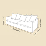 Moonlight White Linen Birch Wood Sofa — Elegant French-Style Soft-Touch Lounge Sofa, 3/4 Seater for Living Room