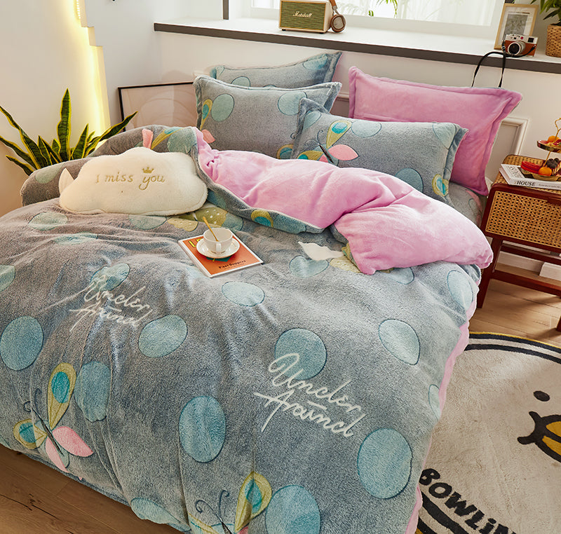 Cozy Thick Fleece Flannel Winter Duvet Cover Set — Ultra-Warm, Soft & Snug Bedding