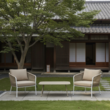 Sleek Modern Minimalist Rectangular Outdoor Table — Aluminum Coffee Table for Garden & Balcony