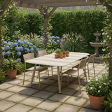Sleek Modern Minimalist Rectangular Outdoor Table — Aluminum Coffee Table for Garden & Balcony