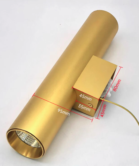 Sleek Aluminum 2-Light Cylindrical Wall Sconce Lamp