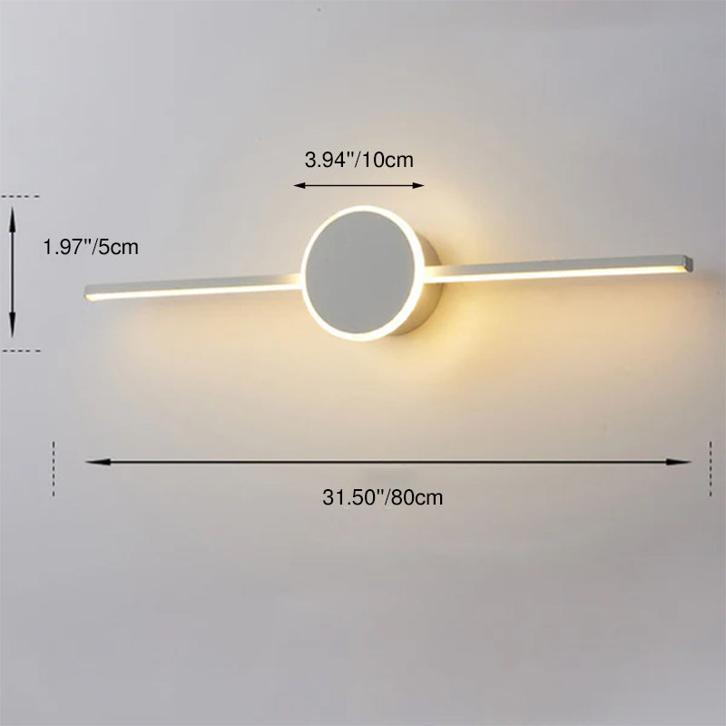 Nordic Minimalist Long-Disc LED Vanity Light Wall Sconce – Modern, Energy-Efficient Illumination