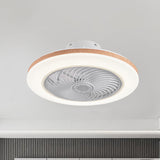 Sleek Modern Wood-Geometric LED Ceiling Fan Light — Semi-Flush Mount