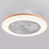 Sleek Modern Wood-Geometric LED Ceiling Fan Light — Semi-Flush Mount