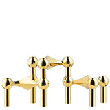 Sleek Metal Candle Holder with Modern Molecular Design