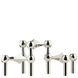 Sleek Metal Candle Holder with Modern Molecular Design