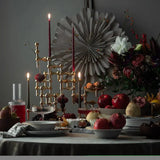 Sleek Metal Candle Holder with Modern Molecular Design