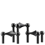 Sleek Metal Candle Holder with Modern Molecular Design
