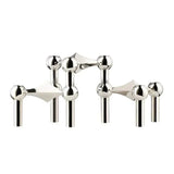 Sleek Metal Candle Holder with Modern Molecular Design