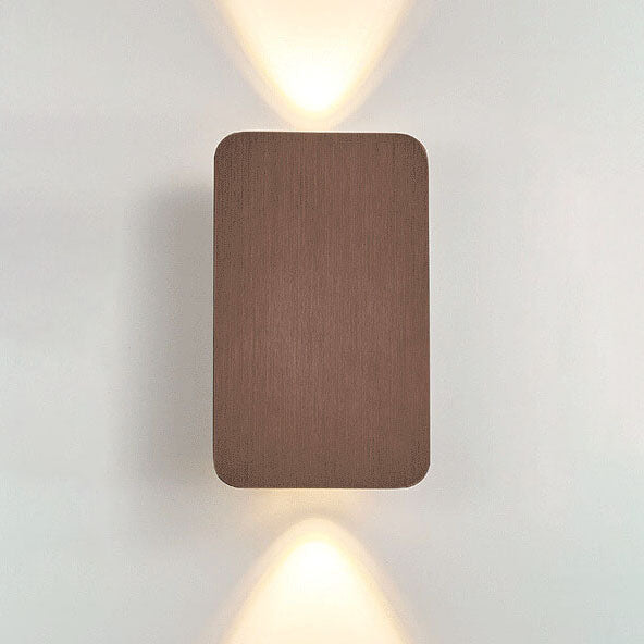 Sleek Nordic Minimalist Aluminum LED Wall Sconce — Rectangular Flat Panel, 2-Light