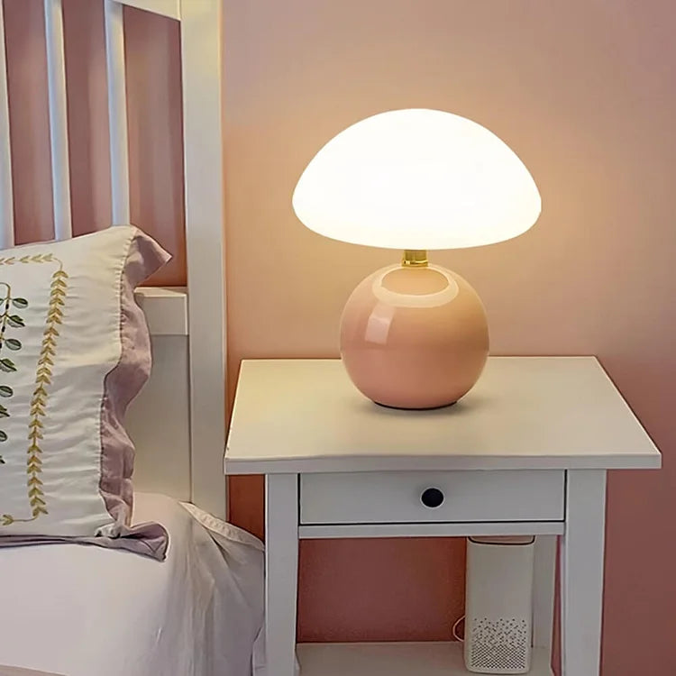 Chic Ceramic Mushroom Table Lamp for Cozy Ambience